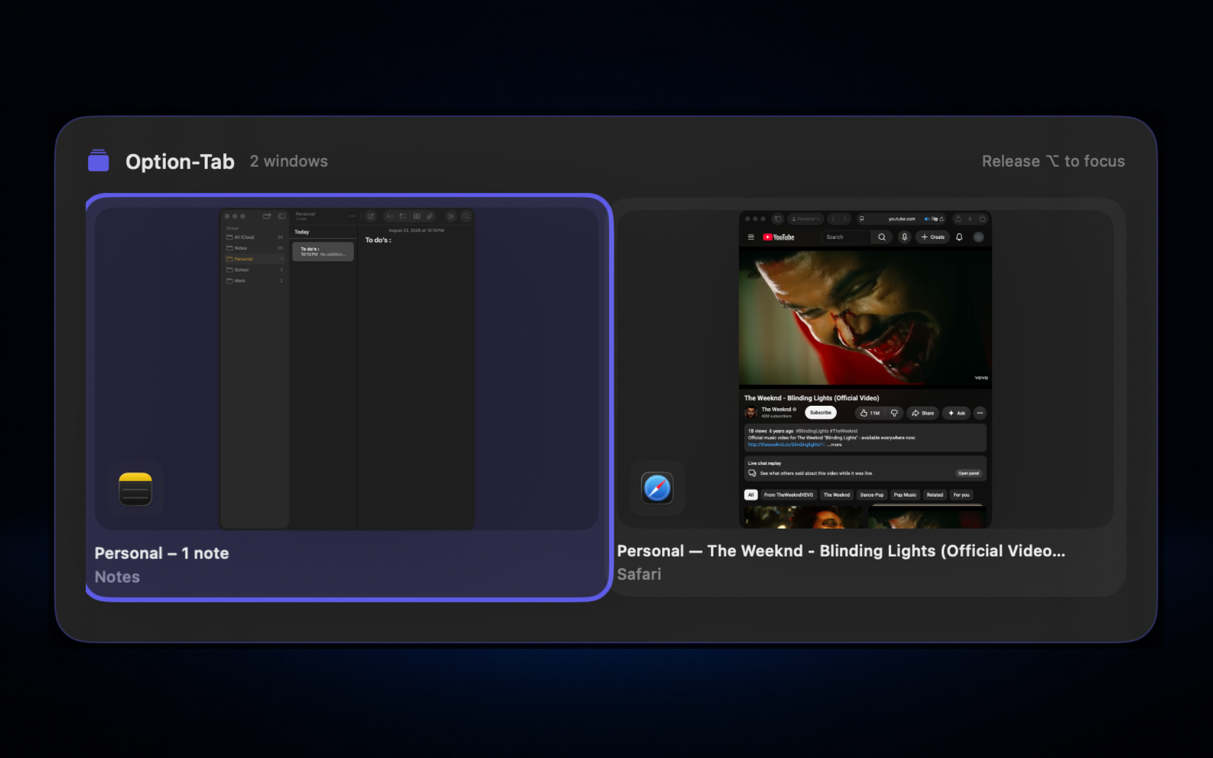 Nodusly Option-Tab window switcher